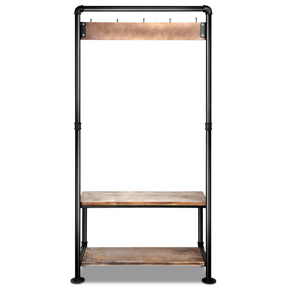 Artiss Clothes Rack Shoe Rack Vintage Coat Stand Hallway Shelf