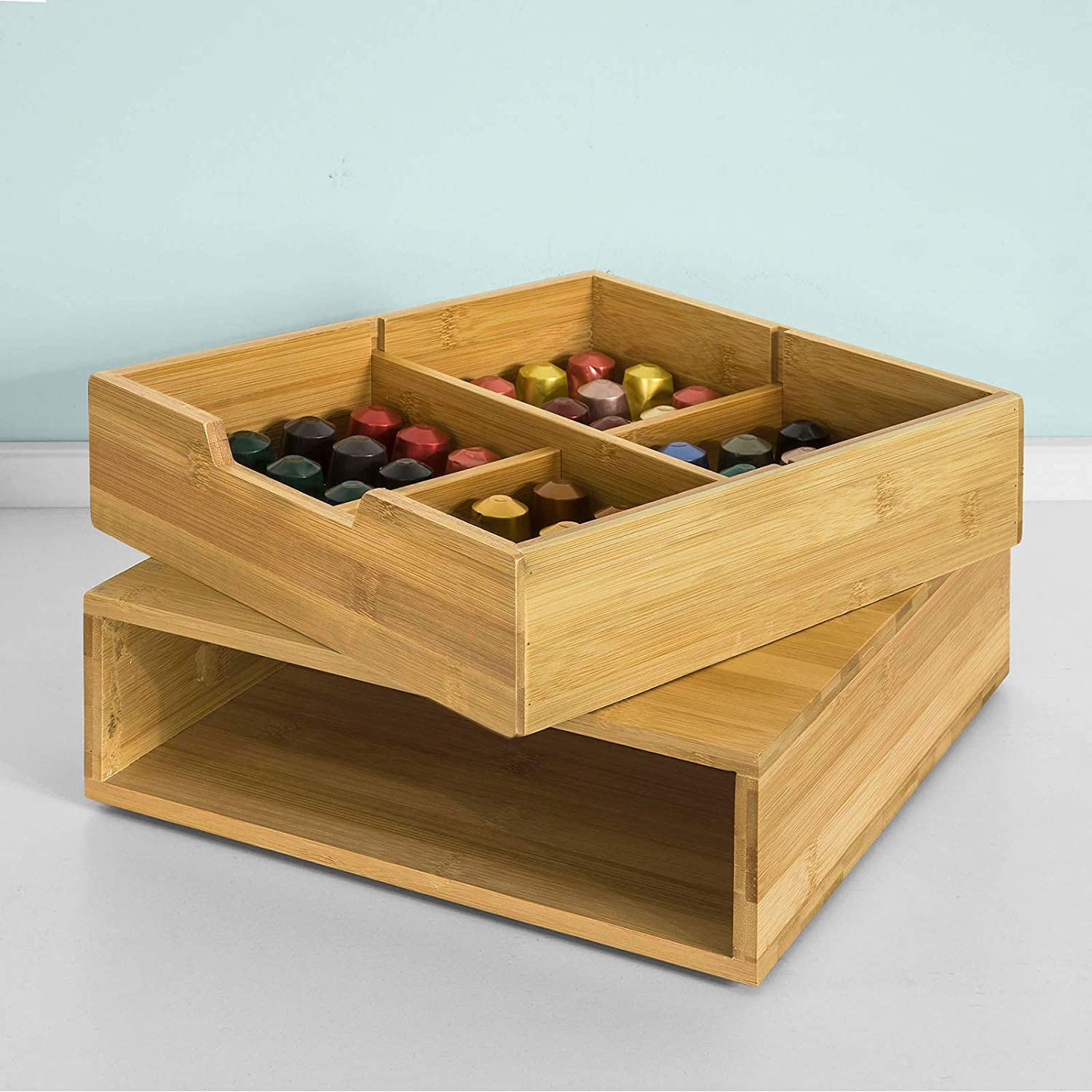 Coffee Machine Stand and Storage Box for Coffee Capsules and Tea Bags