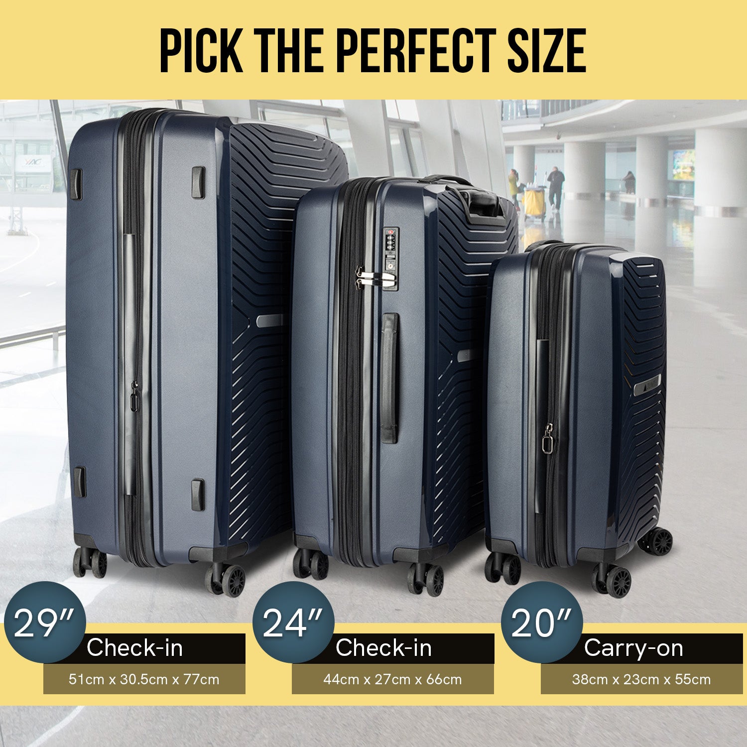 Olympus Astra 29in Lightweight Hard Shell Suitcase - Aegean Blue