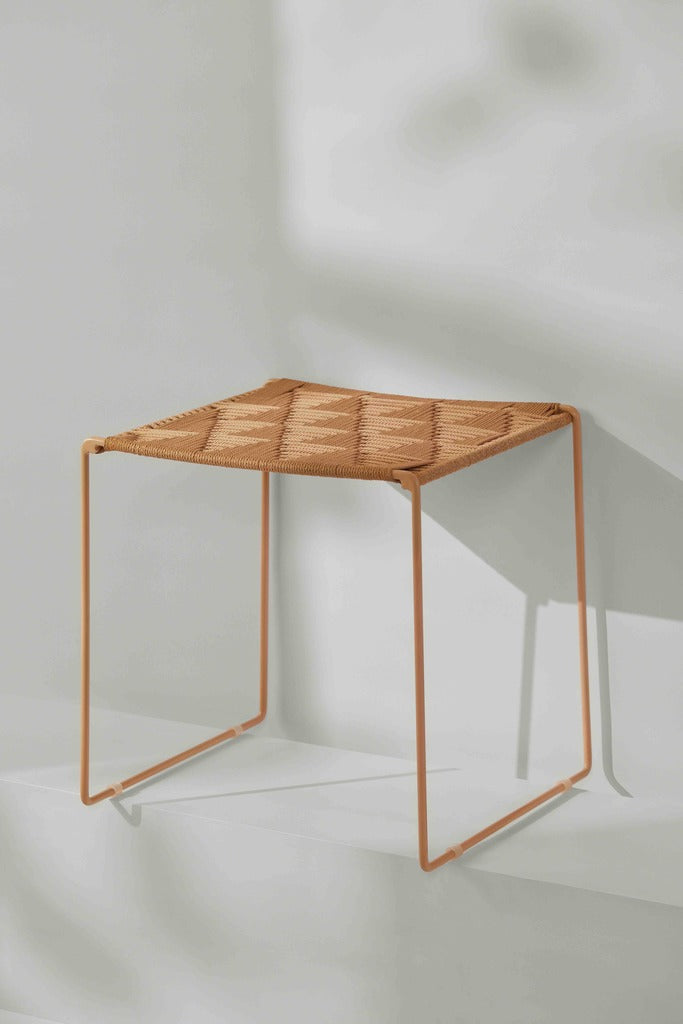 Tree Stripes Woven Table / Stool - Beige