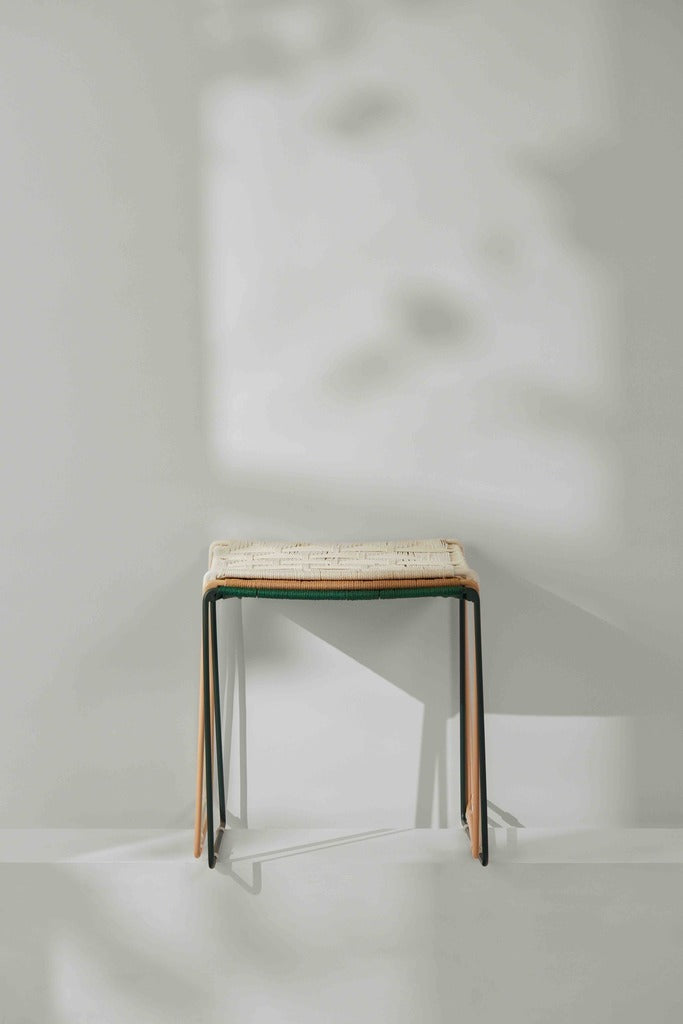 Tree Stripes Woven Table / Stool - Beige