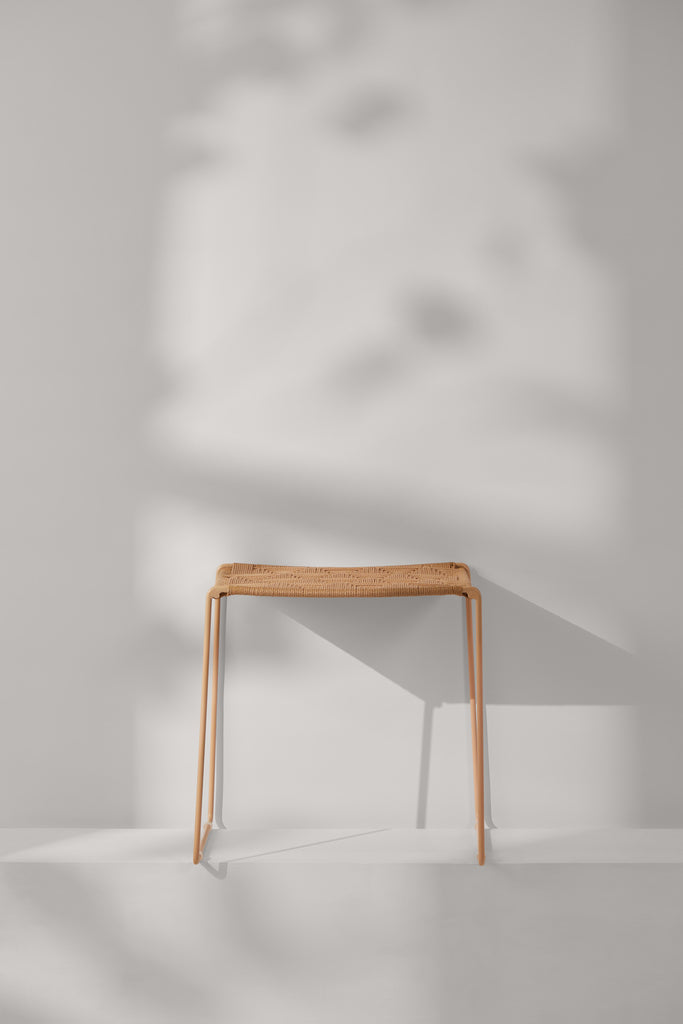 Tree Stripes Woven Table / Stool - Beige
