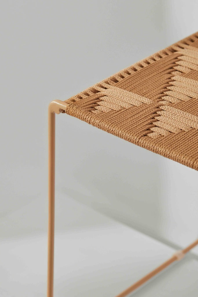 Tree Stripes Woven Table / Stool - Beige