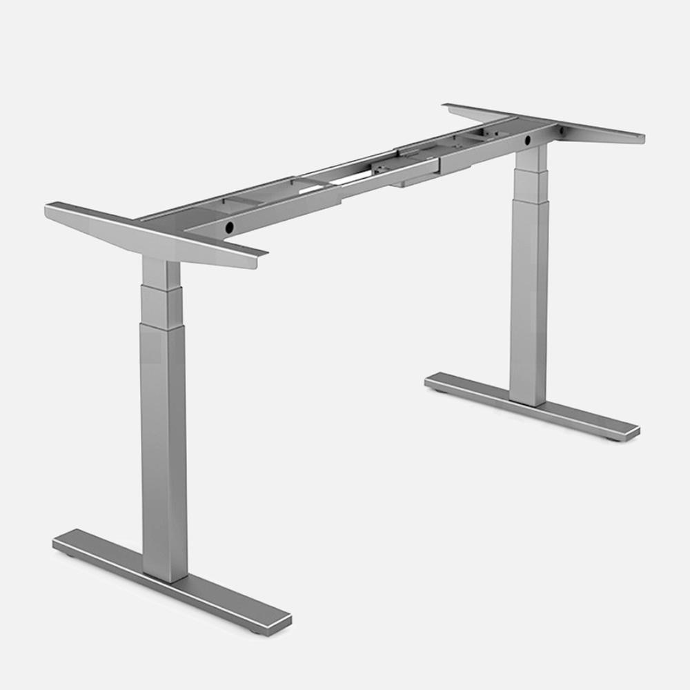 140cm Standing Desk Height Adjustable Sit Black Stand Motorised Dual Motors Frame Birch Top