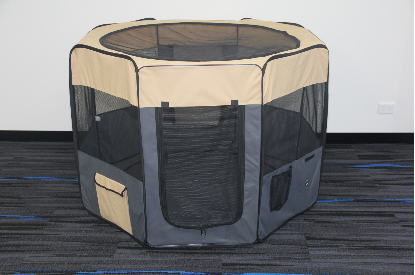98 cm High Foldable XL Grey Dog Puppy Cat Cage Soft Playpen Rabbit Enclosure