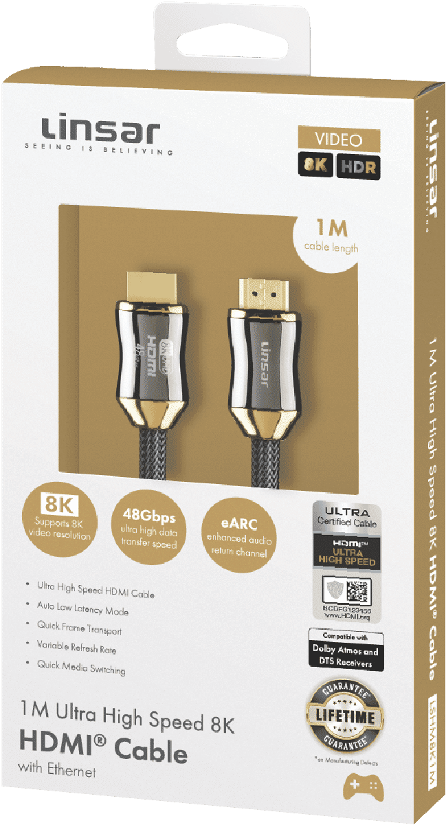 8K High Speed HDMI Cable (1M) LSHM8K1M