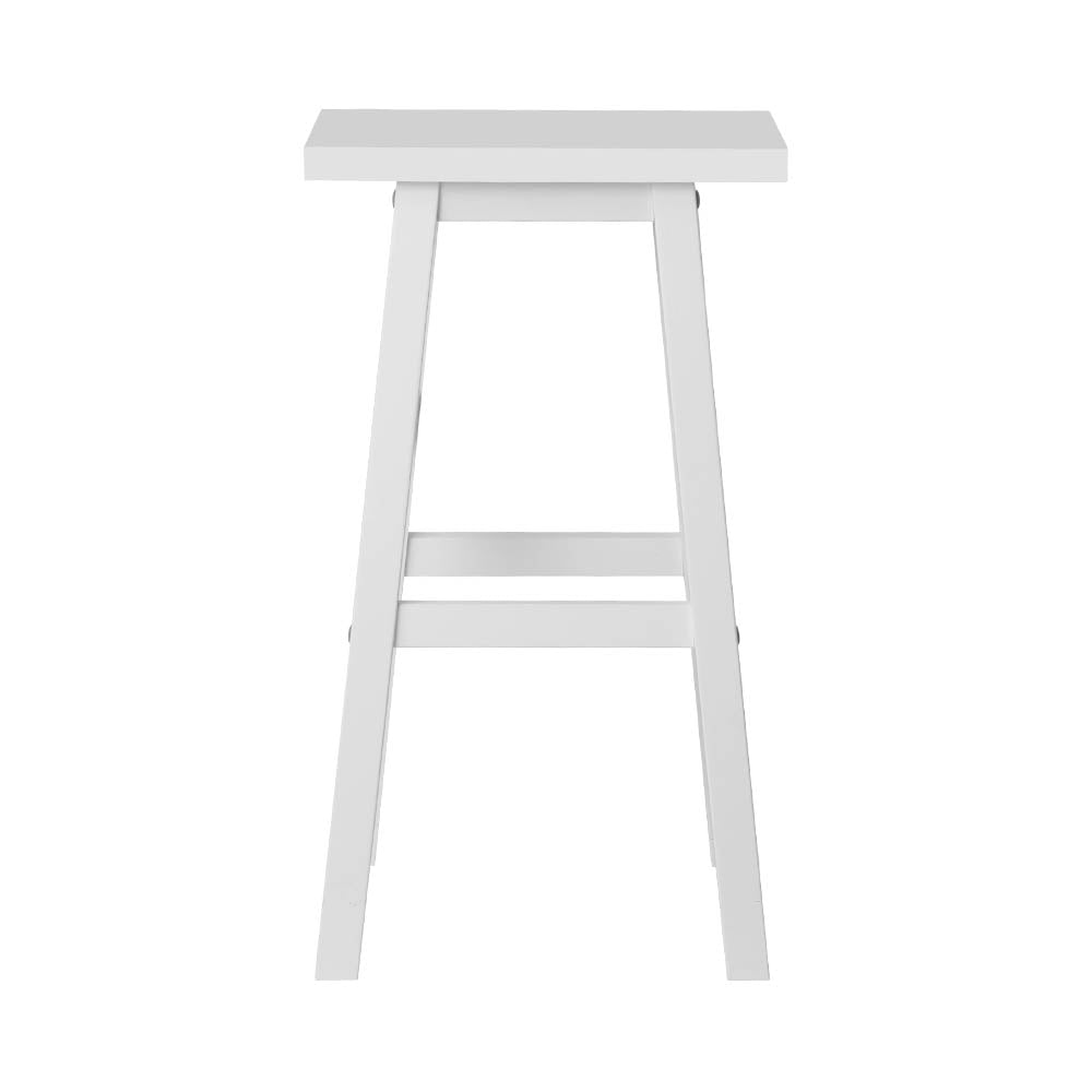 Artiss Set of 2 Beech Wood Bar Stools - White