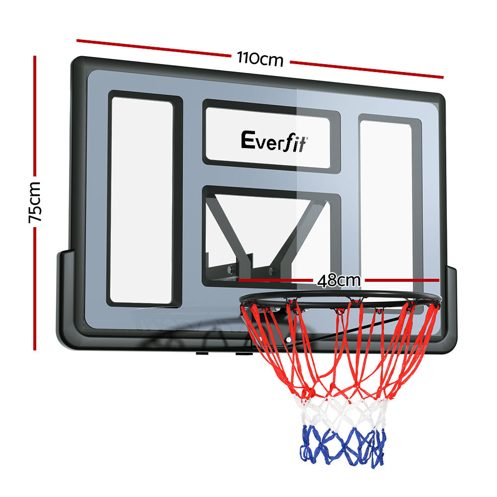 Everfit Basketball Hoop 43" Wall Mounted Backboard Pro Sports Indoor Outdoor