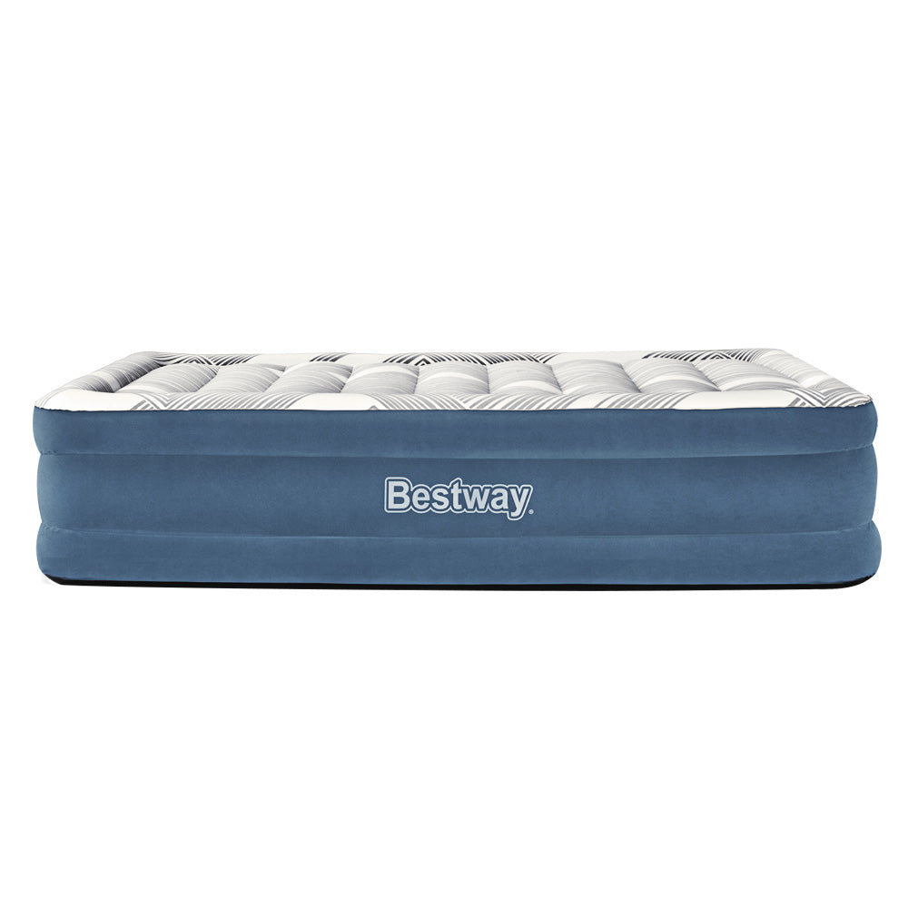 Bestway Air Mattress Bed Queen Size Inflatable Camping Beds Print Top Carry Bag