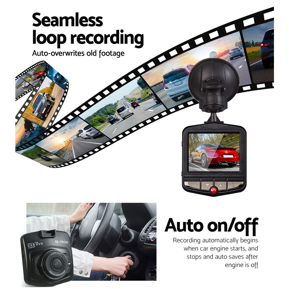 UL-tech Mini Car Dash Camera 1080P 2.4" LCD Video DVR Recorder Camera Front Cam