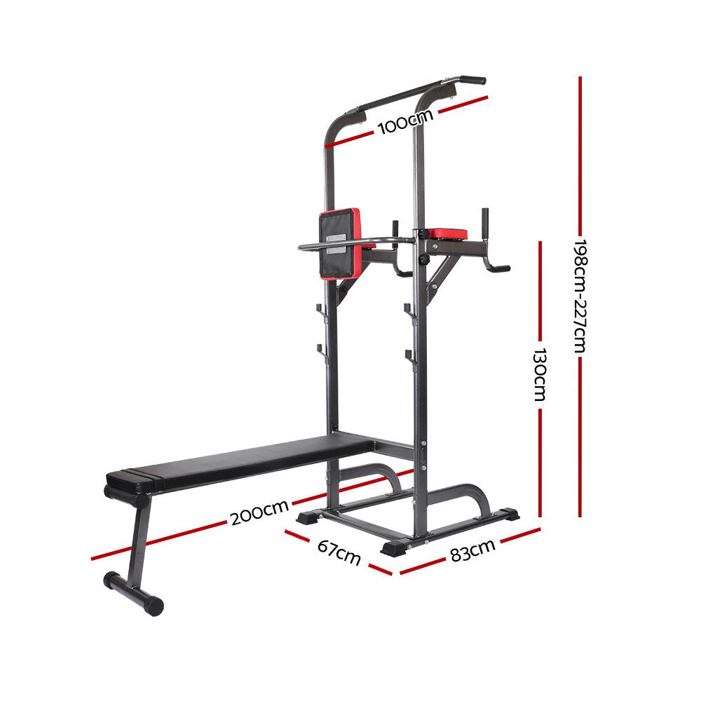 Everfit Weight Bench Chin Up Bar Bench Press Gym Equipment Fitness Bench