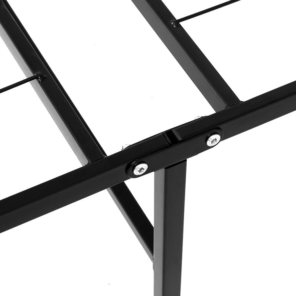 Artiss Folding Double Metal Bed Frame - Black