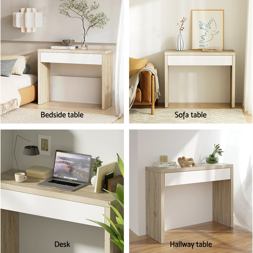 Artiss Console Table Hallway Sofa Table Entry Desk With Storage Drawer 100CM