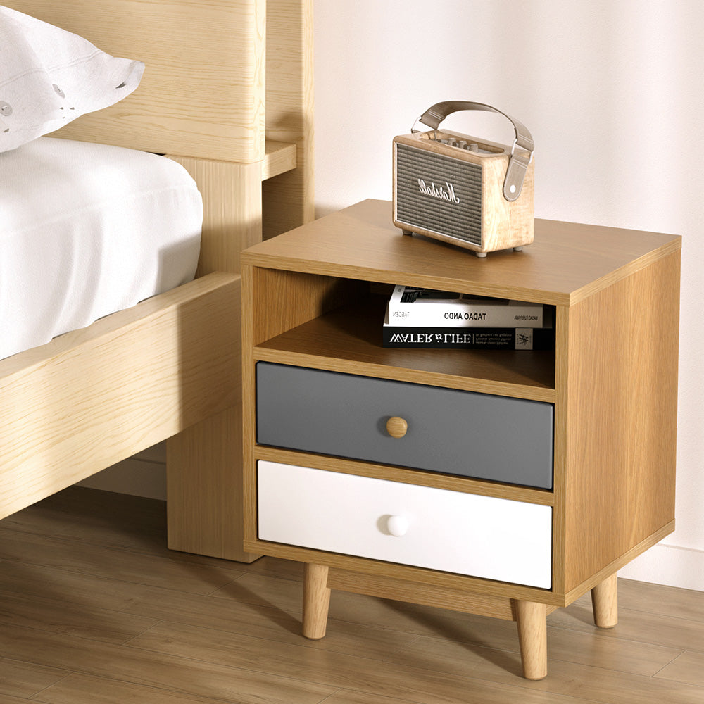 Artiss Wooden Bedside Table