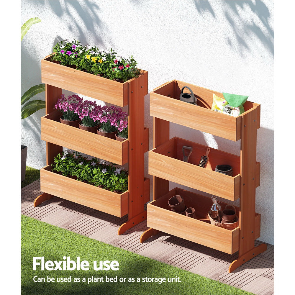 Greenfingers Garden Bed Raised Wooden Planter Box Vegetables 69x39x106cm