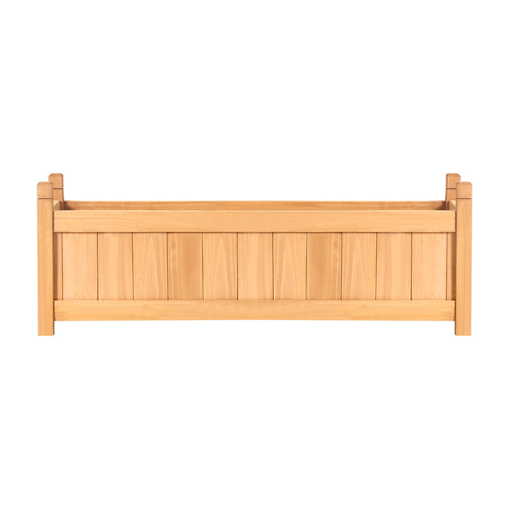 Greenfingers Garden Bed Raised Wooden Planter Outdoor Box Vegetables 90x30x33cm