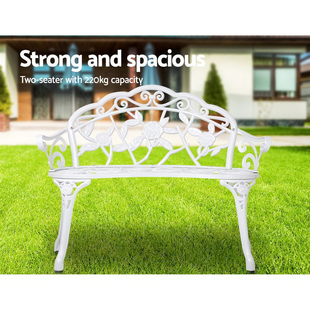 Gardeon Victorian Garden Bench White