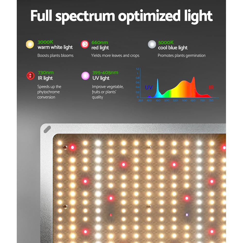 Greenfingers Grow Tent 4500W LED Grow Light Hydroponics Kits System 2.4x1.2x2M