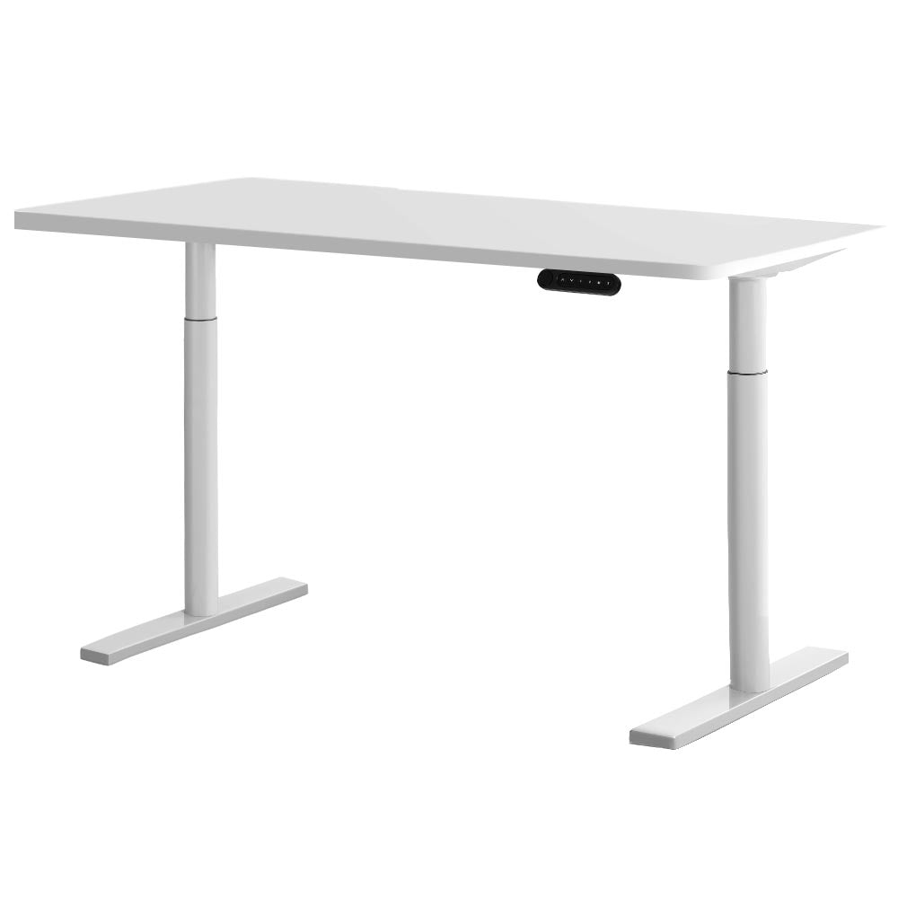 Artiss Electric Standing Desk Height Adjustable Sit Stand Desks White 140cm