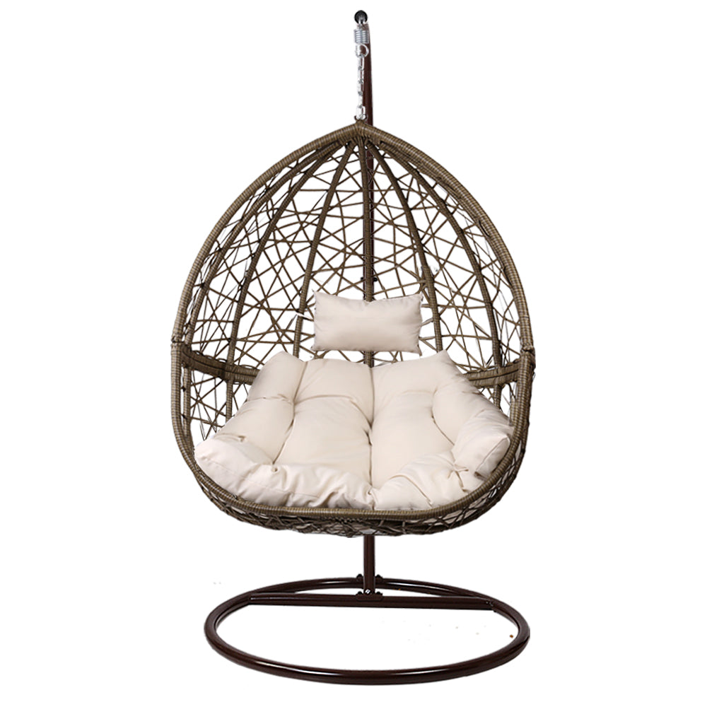 Gardeon Outdoor Hanging Swing Chair - Brown