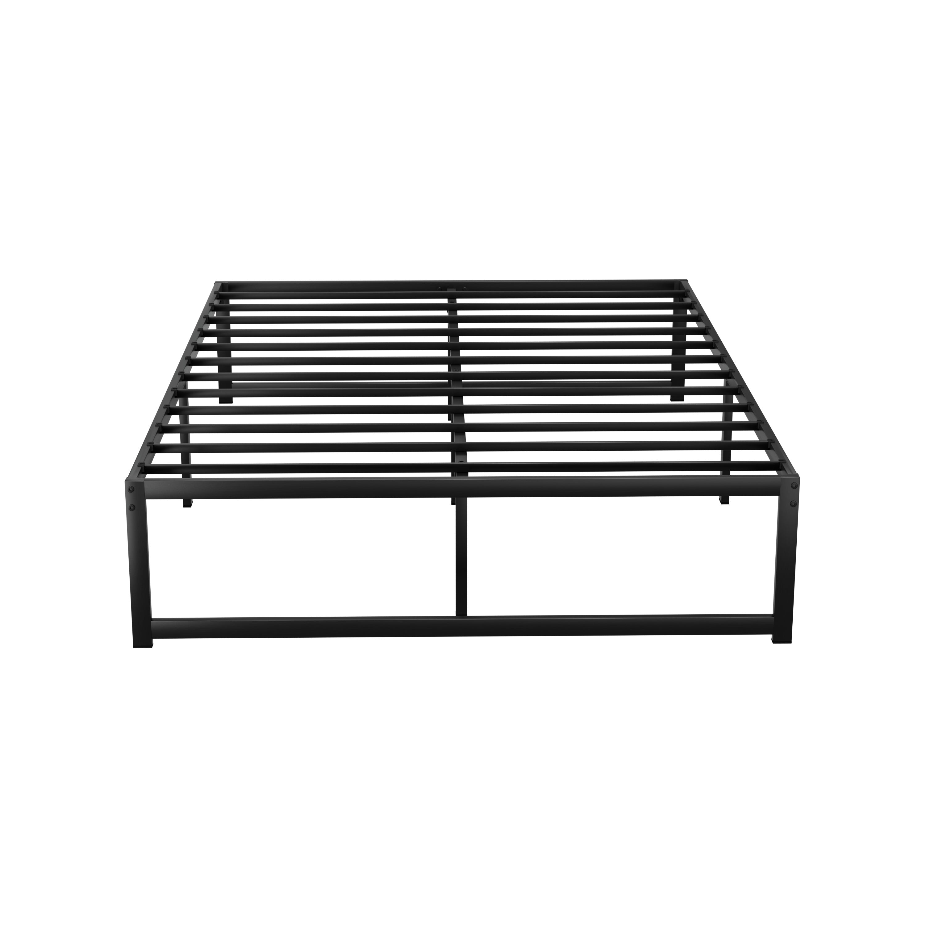 Artiss Bed Frame Metal Platform Double Size Bed Base Mattress Black TINO