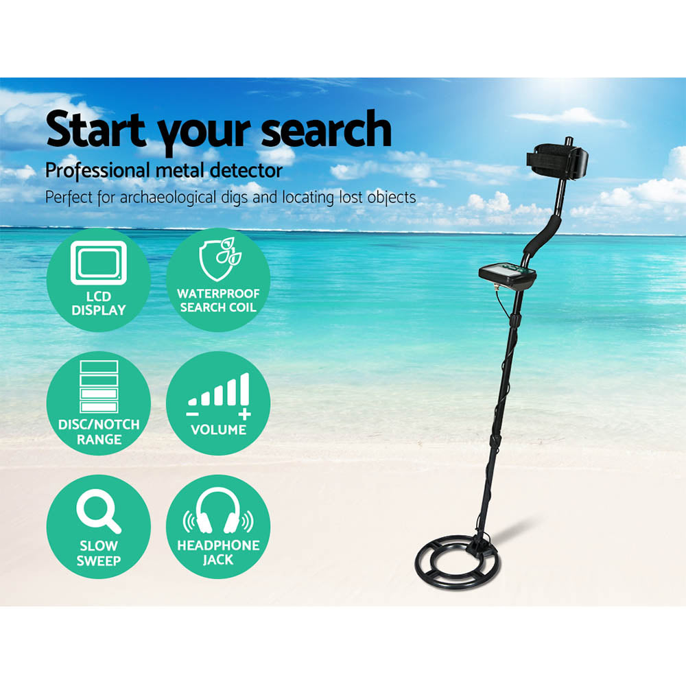 Metal Detector Deep Sensitive Waterproof Searching Treasure LCD 240mm