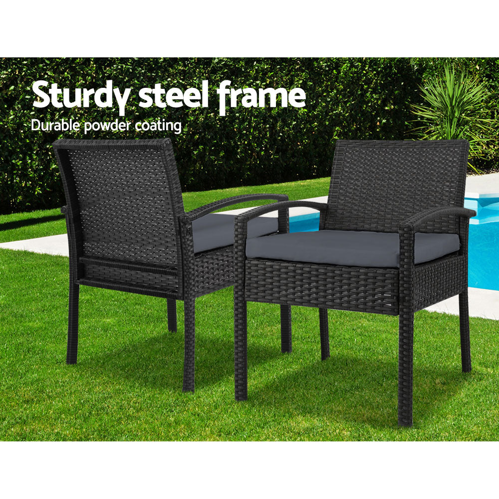 Gardeon 3-piece Outdoor Set - Black