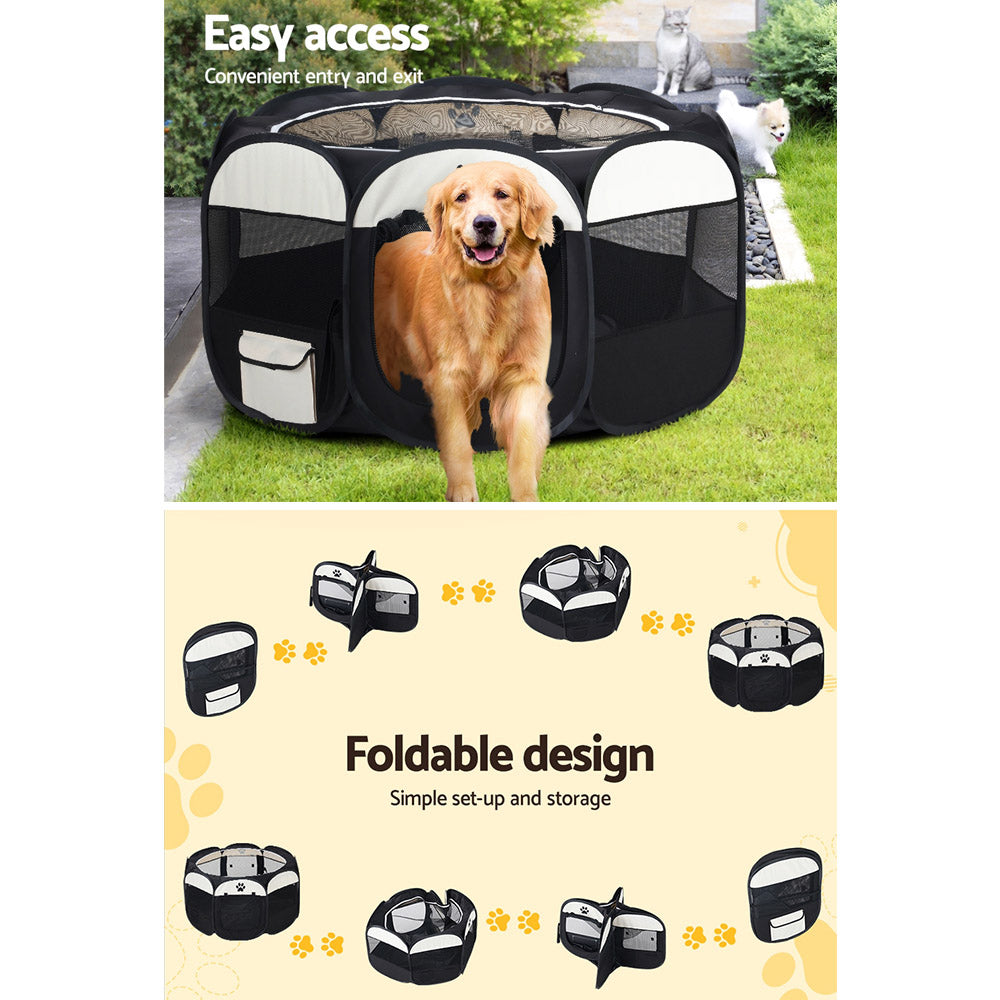 i.Pet Dog Playpen Pet Playpen Enclosure Crate 8 Panel Play Pen Tent Bag Fence Puppy 3XL