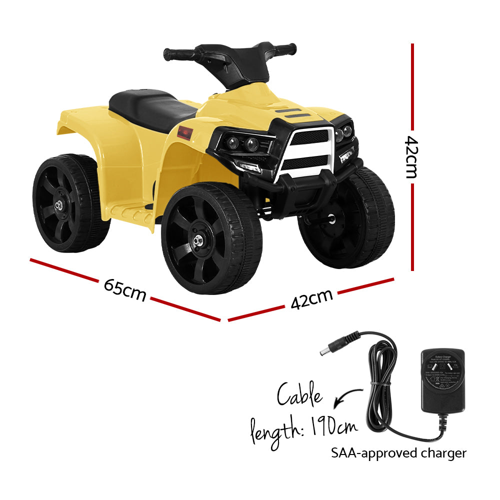 Rigo Kids Ride On ATV Quad Motorbike Car 4 Wheeler Electric Toys Battery Yellow