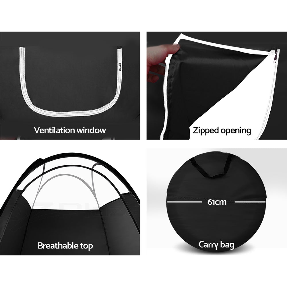 Portable Pop Up Tanning Tent - Black