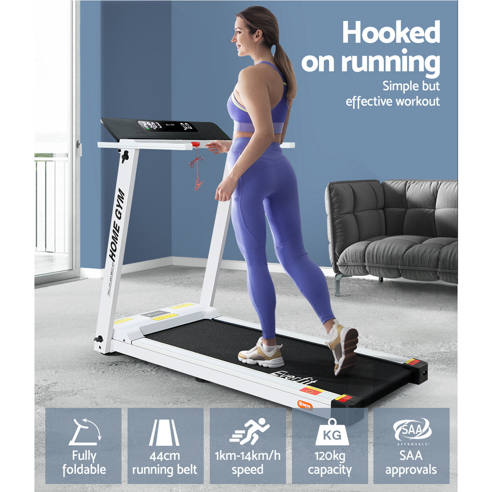 Everfit Treadmill Electric Fully Foldable Home Gym Exercise Fitness White