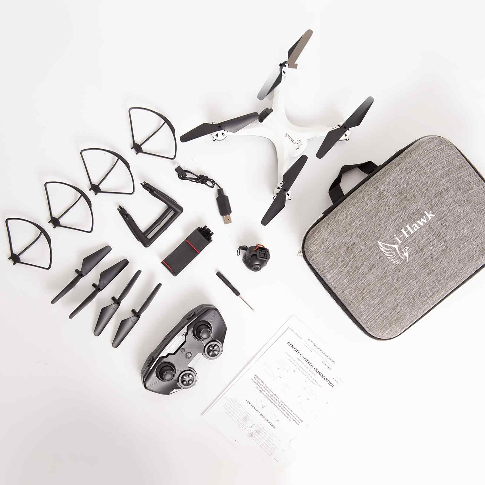 i-Hawk Sparrow Drone with HD Camera Quadcopter White Brand New