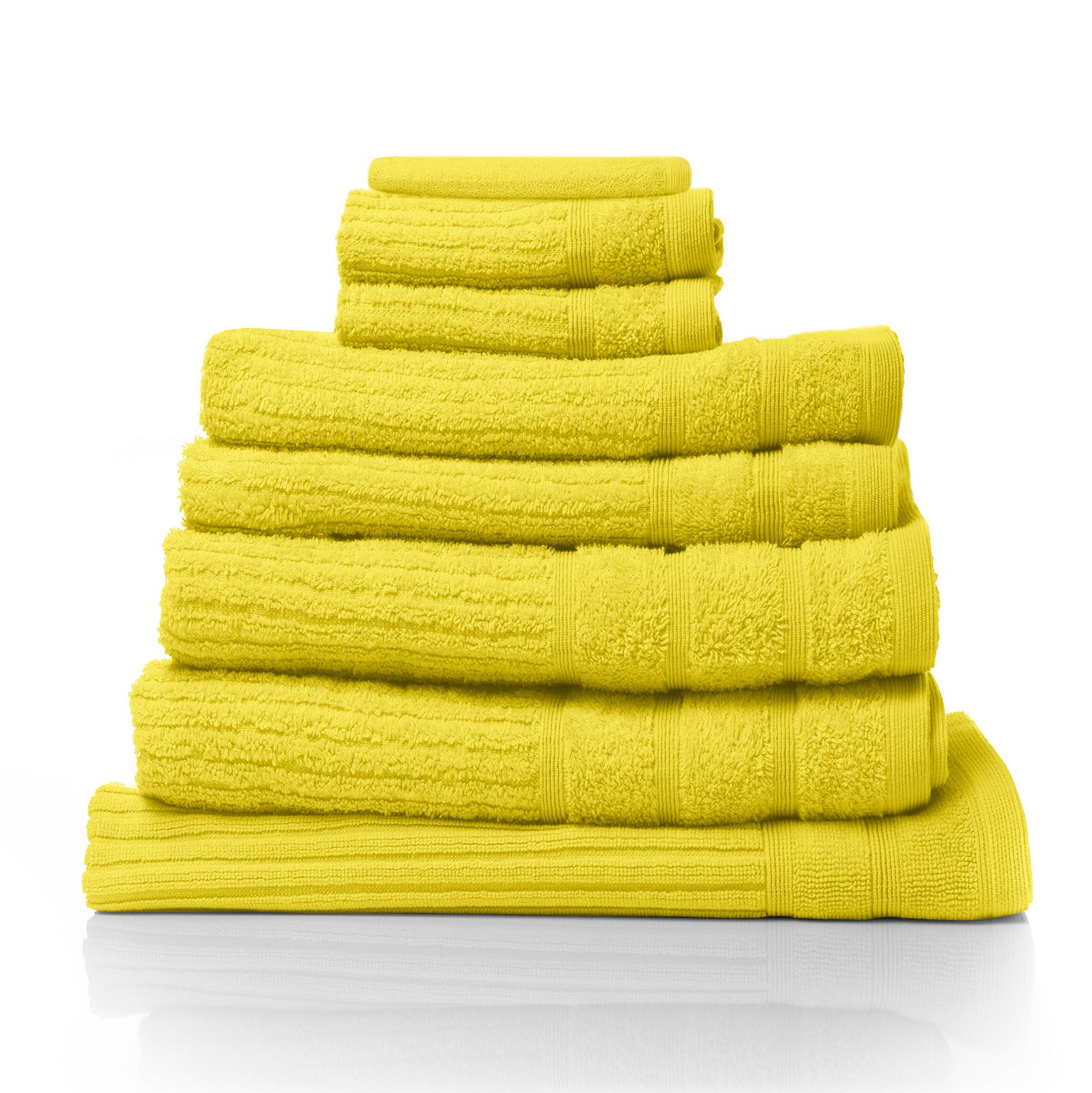 Royal Comfort Eden Egyptian Cotton 600GSM 8 Piece Luxury Bath Towels Set - Yellow