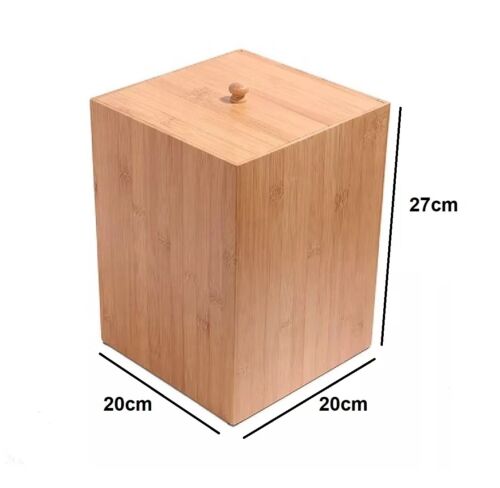 Bamboo Rubbish Bin Storage Box - 8L