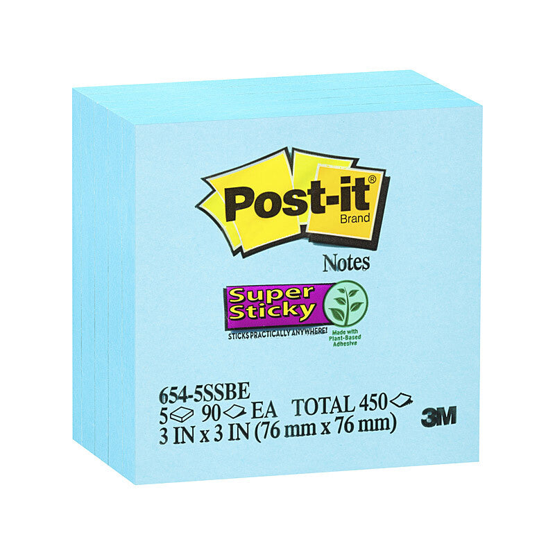 POST-IT SS 654-5SSBE Blue 75X75 Box of 4