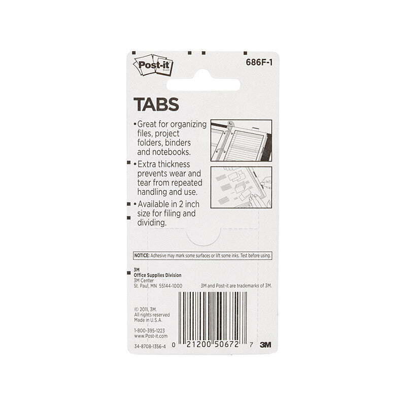 POST-IT Tabs 686F-1 Pack of 24 Box of 6