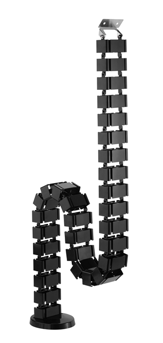 BRATECK Quad Entry Vertebrae Cable Management Spine Material.Steel,ABS Dimensions 1300x67x35mm -- Black