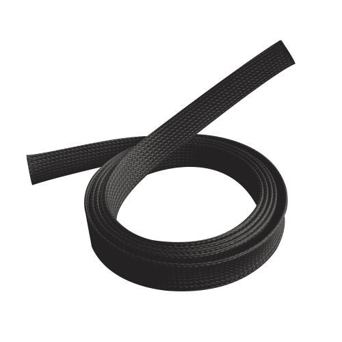 BRATECK Braided Cable Sock 20mm/0.79' Width Material Polyester Dimensions1000x20mm -- Black