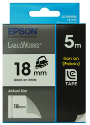 Tape Iron on 18mm Black/White 5 meter, for LW-400