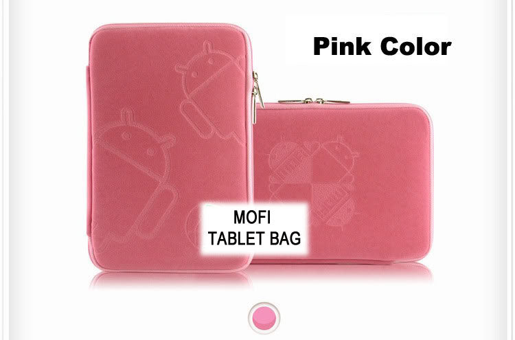 Tablet 10' MofiZip Case Pink Andriod logo. Suit any 10' tab