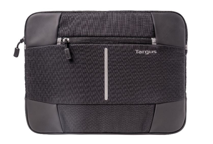 Targus 13-14'' Bex II Laptop Sleeve - Weather-resistant & rip-stop fabrication - Black with black trim