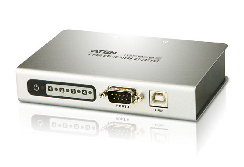 ATEN Serial Hub 4 Port USB to RS232 Converter w/ 1.8m cable, Supports Hot-Swapping & Plug and Play