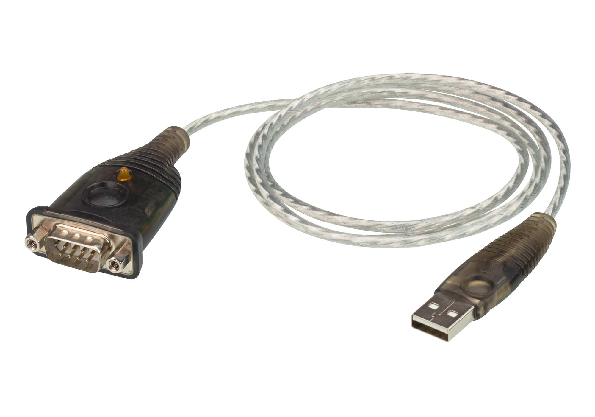 ATEN USB to RS232 converter with 1m cable， 921.6 Kbps Transfer Rate, Compatible with Windows, Mac, Linux