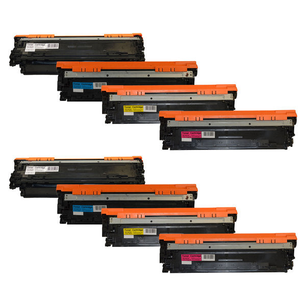 HP Compatible CE270B 650A Series Cart 322 Premium Generic Toner Set x 2