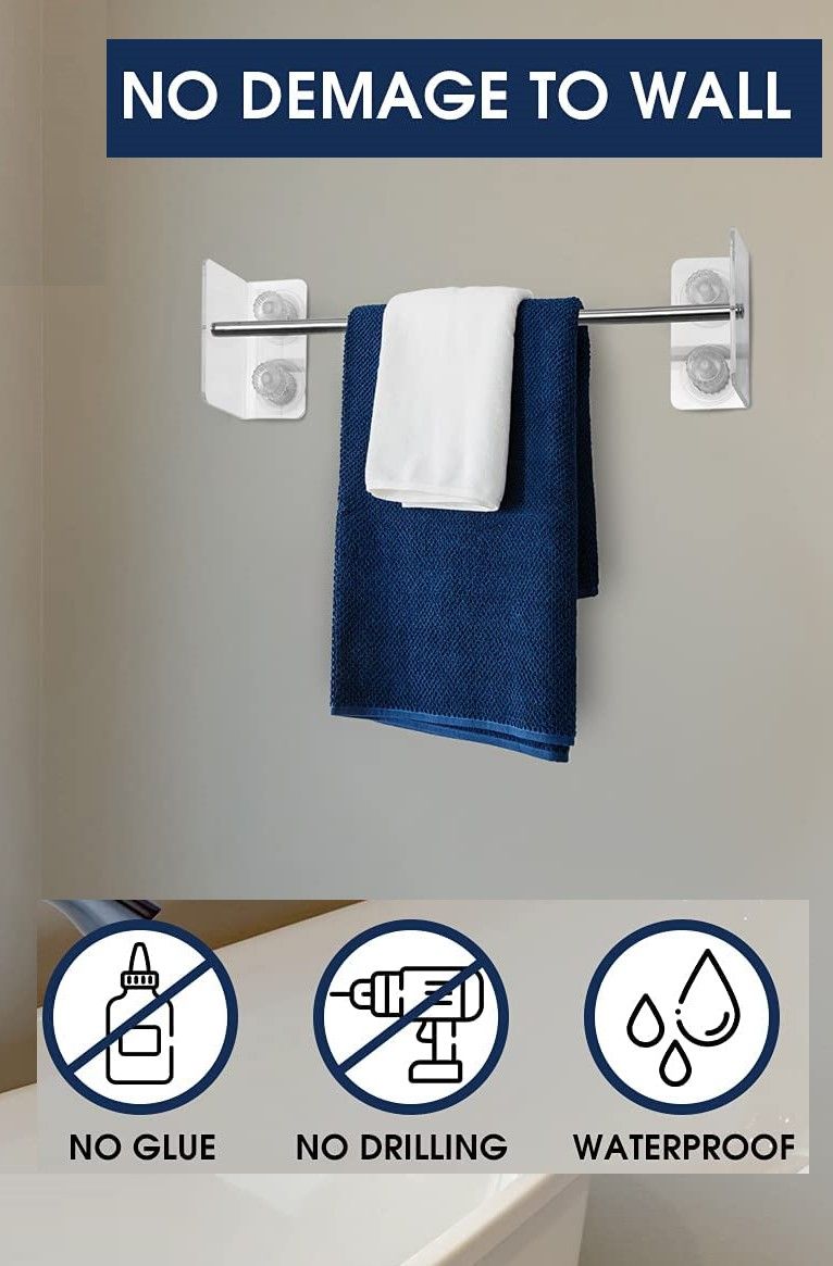 Stainless Steel Towel Bar with Suction Cup