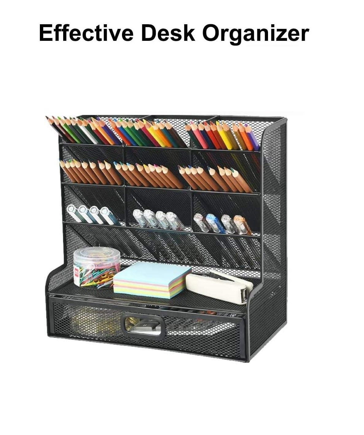 Multi-Functional Mesh Desk Organizer for School and Home Office