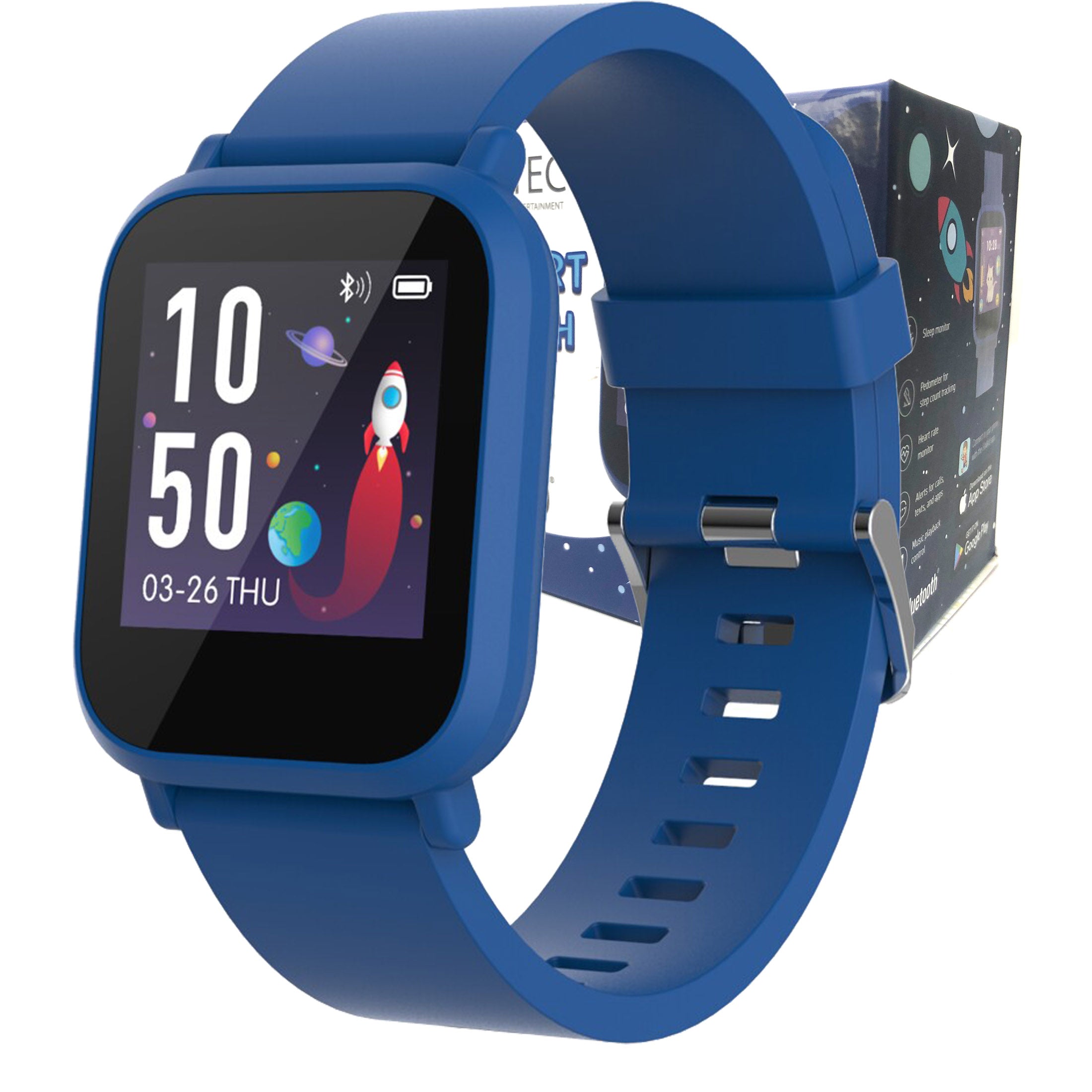 New DGTEC Kids Kidi Smart Watch Fit4Kid App Fitness Sport Galactic Blue