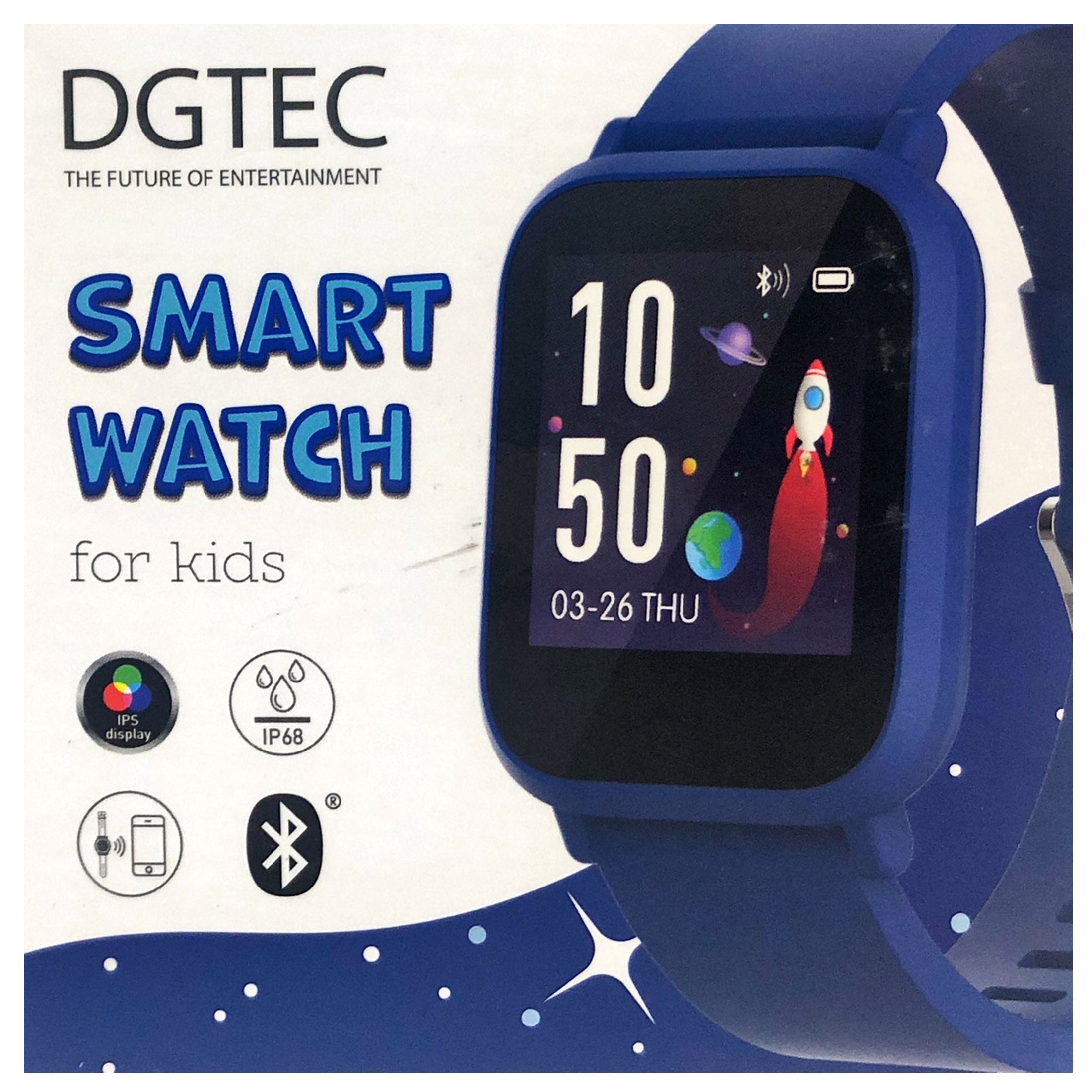 New DGTEC Kids Kidi Smart Watch Fit4Kid App Fitness Sport Galactic Blue