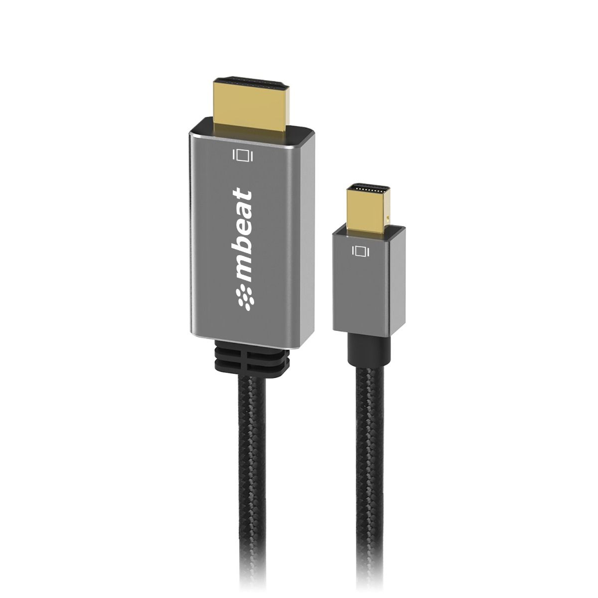 mbeat Tough Link 1.8m Mini DisplayPort to HDMI Cable - Space Grey