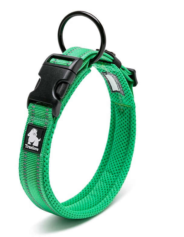 Heavy Duty Reflective Collar Grass Green L